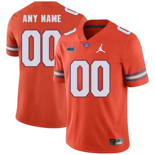 Men%27s Florida Gators Customized Orange College Football Jersey